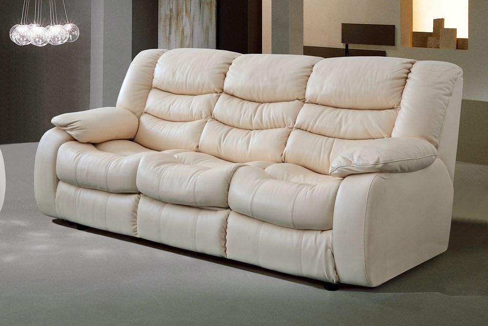 Белый кожаный угловой диван - 73 фото